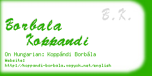 borbala koppandi business card
